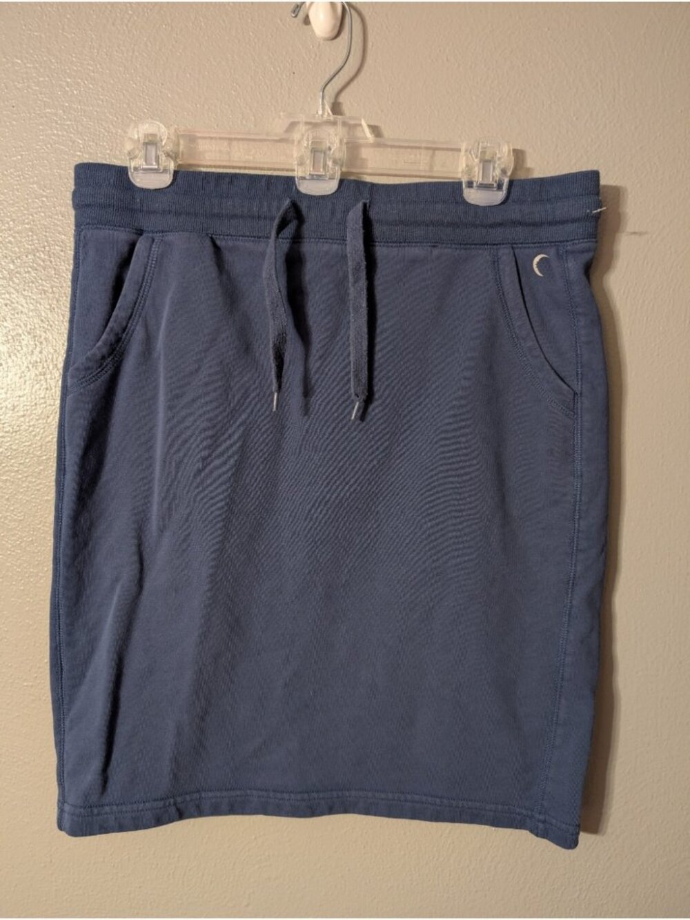 Zyia Active Blue Take Me Everywhere Skirt XL Sweatshirt Drawstring Pockets Mini - Picture 2 of 4